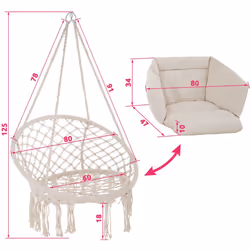 TecTake 403205 outdoor chair Polyester, Steel Beige - Additional view 6