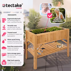 TecTake 403232 raised garden bed Brown