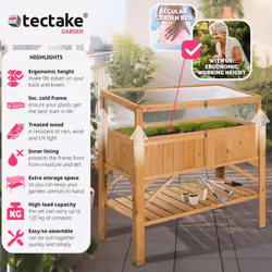 TecTake 403251 raised garden bed Brown