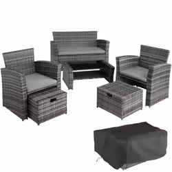 TecTake 403279 outdoor furniture set Grey - Additional view 7