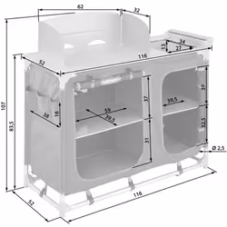 TecTake 403345 camping kitchen Black - Additional view 6