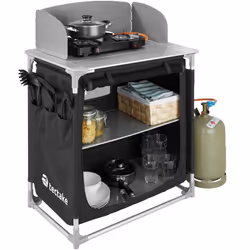 TecTake 403346 camping kitchen Black