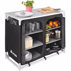 TecTake 403348 camping kitchen Black