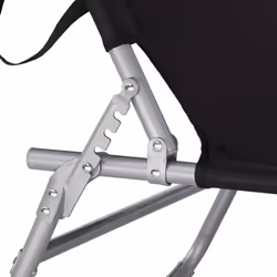 TecTake 403415 beach chair Black Polyester, Steel - Additional view 5