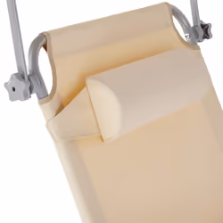 TecTake 403417 beach chair Beige Polyester, Steel - Additional view 7