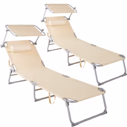 TecTake 403418, Beige, Polyester, Steel, 110 kg, 6.2 kg