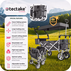 TecTake 403548 camping trolley Grey