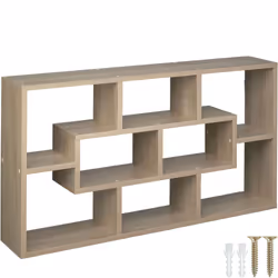 Floating Shelf | Wall Mounted Shelves Corner Unit Bookshelf Rustic Wood Shelving - Wood light, oak Sonoma