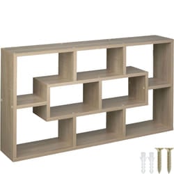 Floating Shelf | Wall Mounted Shelves Corner Unit Bookshelf Rustic Wood Shelving - Wood light, oak Sonoma