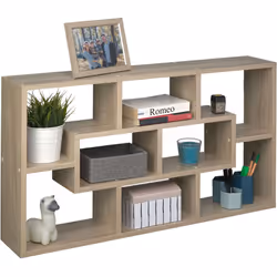 Floating Shelf | Wall Mounted Shelves Corner Unit Bookshelf Rustic Wood Shelving - Wood light, oak Sonoma