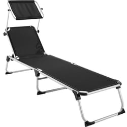 TecTake 403632 beach chair Black Aluminium