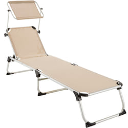 TecTake 403633 beach chair Beige Aluminium