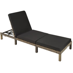 TecTake 403686 beach chair Brown Polyester, Steel