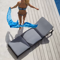TecTake 403686 beach chair Brown Polyester, Steel