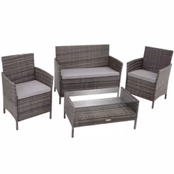 TecTake 403691, Grey, 2 seat(s), Adults & Children, Boy/Girl
