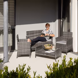TecTake 403691 outdoor furniture set Grey