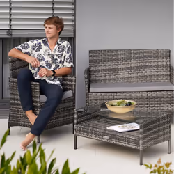 TecTake 403691 outdoor furniture set Grey