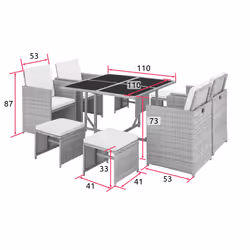 TecTake 403735 outdoor furniture set Brown