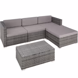 TecTake 403827, Outdoor, Grey, 4 seat(s)
