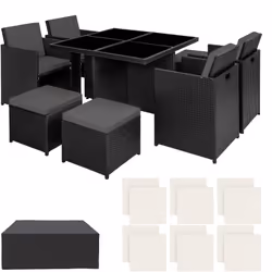 TecTake 403844, Black, 8 seat(s), Adults & Children, Boy/Girl
