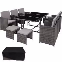 TecTake 403867, Grey, 10 seat(s), Adults & Children, Boy/Girl