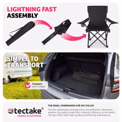 TecTake 403875 camping chair Black