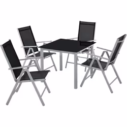 TecTake 403906, Silver, Grey, 4 seat(s), Adults & Children, Boy/Girl