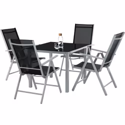 TecTake 403906 outdoor furniture set Silver, Grey