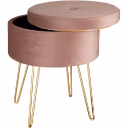 TecTake 403953, Pink, Polyester, Steel, MDF