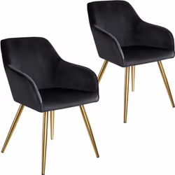 TecTake 404014, Black, Gold, 2 seat(s)