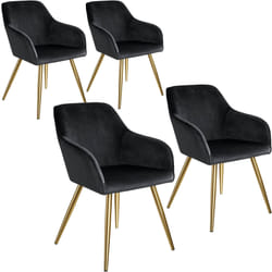 TecTake 404015 living room furniture set Black, Gold