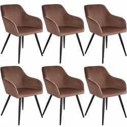 TecTake 404044, Black, Brown, 6 seat(s)