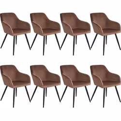 TecTake 404045, Black, Brown, 8 seat(s)