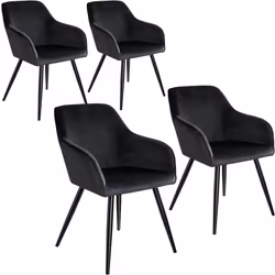 TecTake 404051, Black, 4 seat(s)