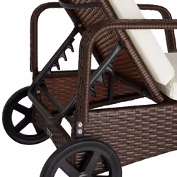 TecTake 404240 beach chair Brown Polyester, Aluminium