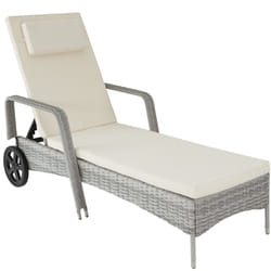 TecTake 404242 beach chair Grey Polyester, Aluminium