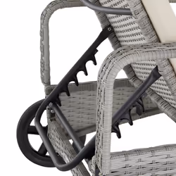 TecTake 404242 beach chair Grey Polyester, Aluminium