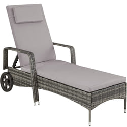 TecTake 404239 beach chair Grey Polyester, Aluminium