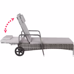 TecTake 404239 beach chair Grey Polyester, Aluminium