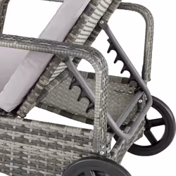 TecTake 404239 beach chair Grey Polyester, Aluminium