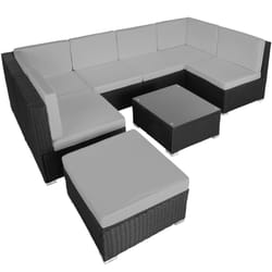 TecTake 404297 sofa 7 seat(s) Black, Grey