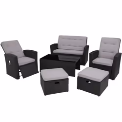 TecTake 404303, Lounge, Black