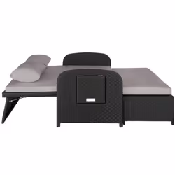 TecTake 404308, Outdoor, Black, Grey, 2 seat(s)