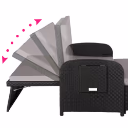 TecTake 404308 sofa 2 seat(s) Black, Grey