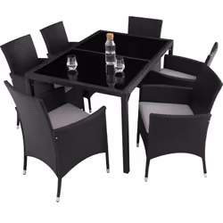 TecTake 404320 outdoor furniture set Black, Grey