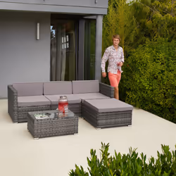 TecTake 404326 sofa 4 seat(s) Grey