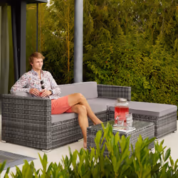 TecTake 404326 sofa 4 seat(s) Grey