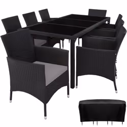 TecTake 404327, Black, Grey, 8 seat(s), Adults & Children, Boy/Girl