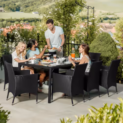 TecTake 404327 outdoor furniture set Black, Grey