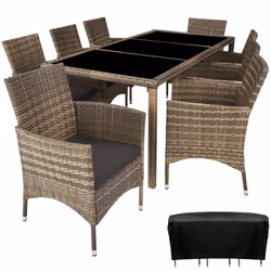TecTake 404329, Grey, Brown, 8 seat(s), Adults & Children, Boy/Girl
